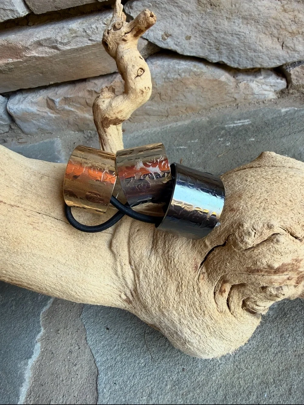 New🌟Free People-Mixed Hammered Metal Hair Cuffs (Set of 3)